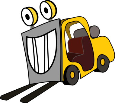Forklift Logistics Logo Can Stock Photo Computer Icons - Cartoon Picture Of Forklift (381x340)