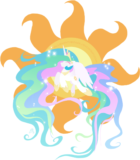 All Hail The Mighty Sun Goddess Go And Behold The Birth - Princess Celestia With The Sun (460x536)