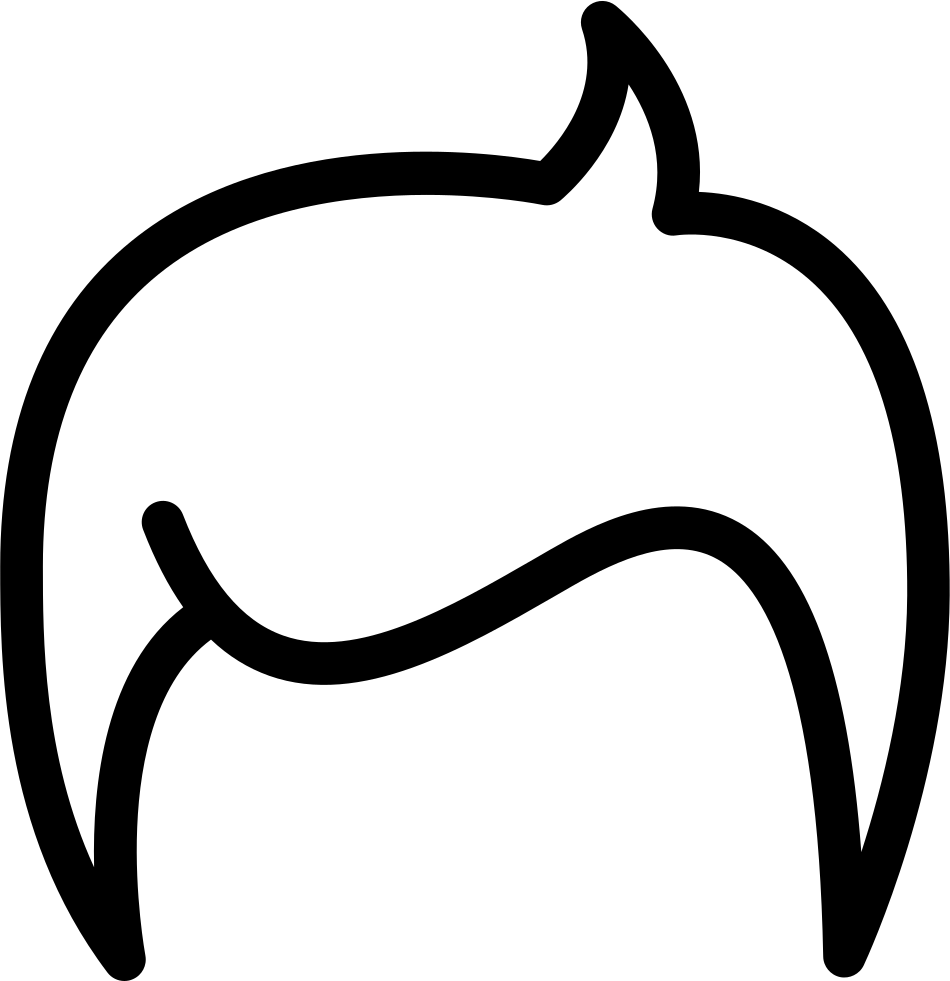 Human Hair Outline Shape Comments - Outline Of Hair (950x981)