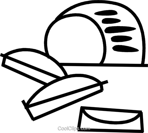 Sliced Bread Royalty Free Vector Clip Art Illustration - Sliced Bread Royalty Free Vector Clip Art Illustration (480x432)