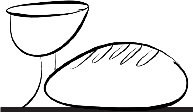 Bread And Cup Png - Line Art (794x519)