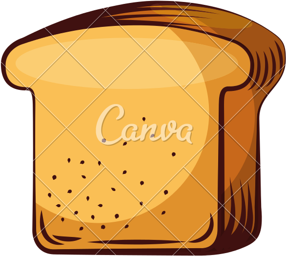 Delicious Slice Bread - Vector Graphics (800x800)