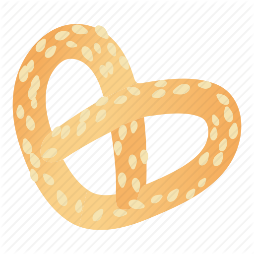Bread Cartoon Png Png Black And White Library - Pretzels Cartoon (512x512)