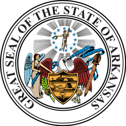 Arkansas Becomes 25th State - State Seal For Arkansas (480x480)