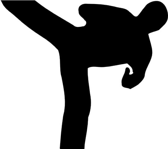 Martial Arts Clipart Defence - Silhouette Taekwondo Png (640x480)