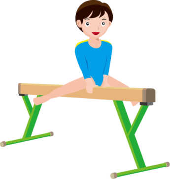 Gymnast Clipart Gymnastics Cartwheel - Do Gymnastics Png Clipart (345x365)