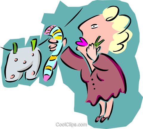 Woman Hanging The Laundry - Chaussettes De L Archiduchesse Sont Elles Sèches Archi (480x432)