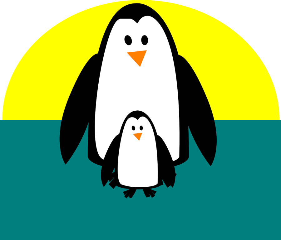 Original Png Clip Art File Penguin Mom And Baby Svg - Original Png Clip Art File Penguin Mom And Baby Svg (900x770)