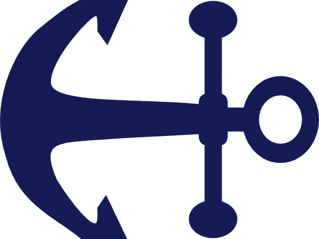 Whale Clipart Nautical - Navy Anchor Blue Logo (640x480)