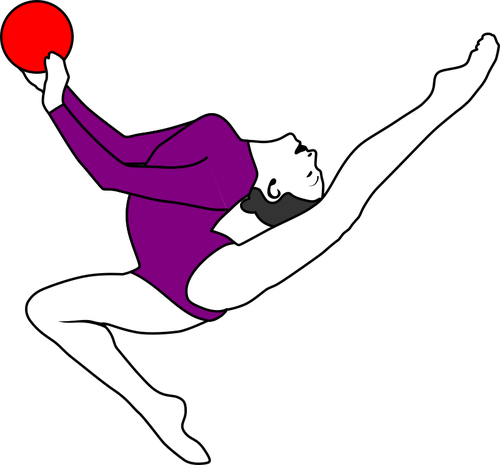 Pictures Silhouettes Of Indian Dancer Vector Clipart - Desenho De Ginastica Ritmica (500x465)