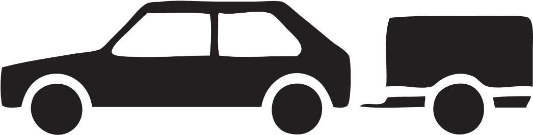 Horse Trailer Png Download - Car With Trailer Icon (1149x402)