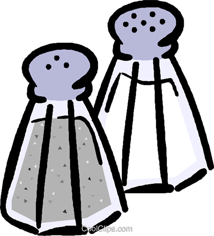 Salt And Pepper Shakers Royalty Free Vector Clip Art - Salz Und Pfeffer Transparent (436x480)