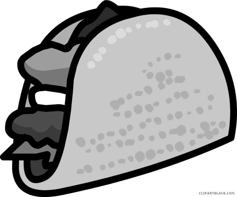 Diner Clipart Fish - Taco Clipart Transparent Background (830x688)