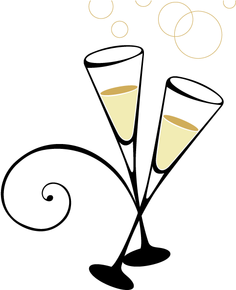 Dinner Clipart Dinner Drink - Champagne Clip Art (834x626)