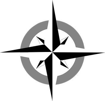 Openclipart Vectors Pixabay - Compass Rose Clip Art (353x340)