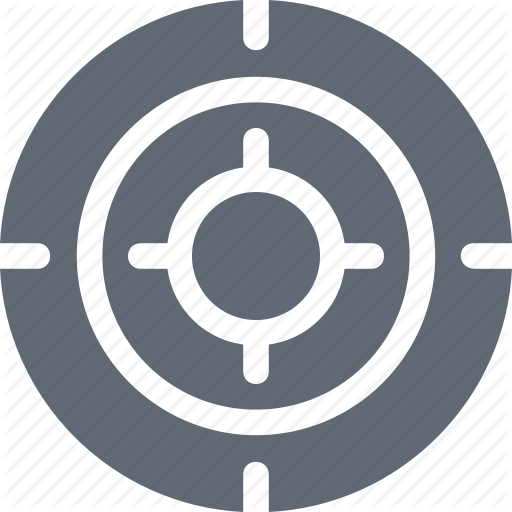 Clip Art Black And White Stock Crosshair Dartboard - Vector Graphics (512x512)