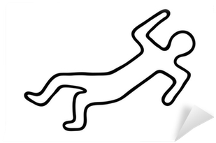 Mural De Parede Chalk Outline Of A Dead Body • Pixers® - Dead Person Outline (400x400)
