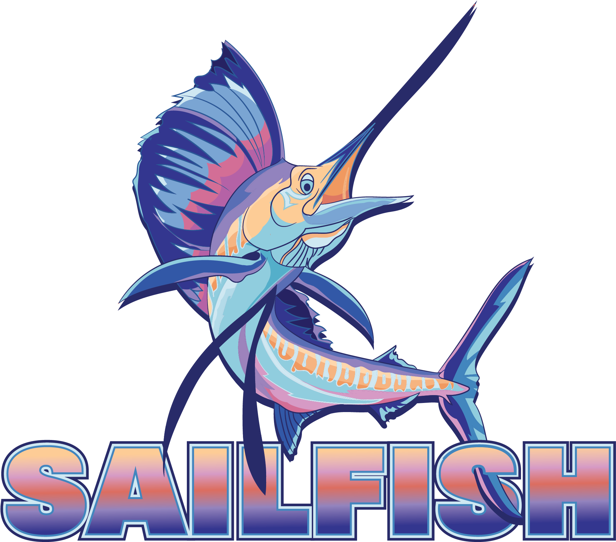 Sailfish Art Sample By Get'n Graphic Design - Illustration (2100x2100)