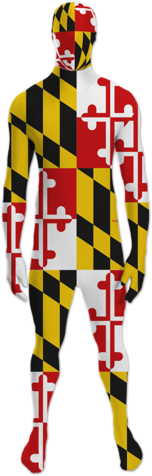 Maryland Flag / Body Suit - Maryland Flag Clothes (415x1024)
