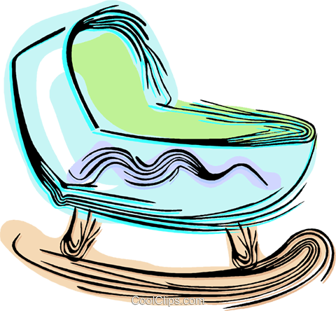 Baby Crib Royalty Free Vector Clip Art Illustration - Clip Art (480x444)