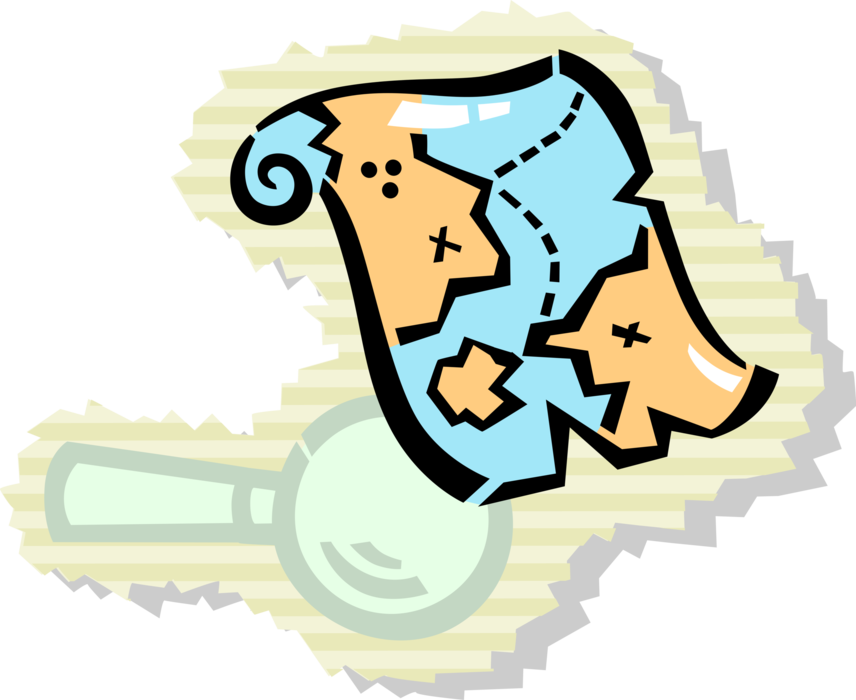 Vector Illustration Of Buccaneer Pirate's Treasure - Illustration (856x700)