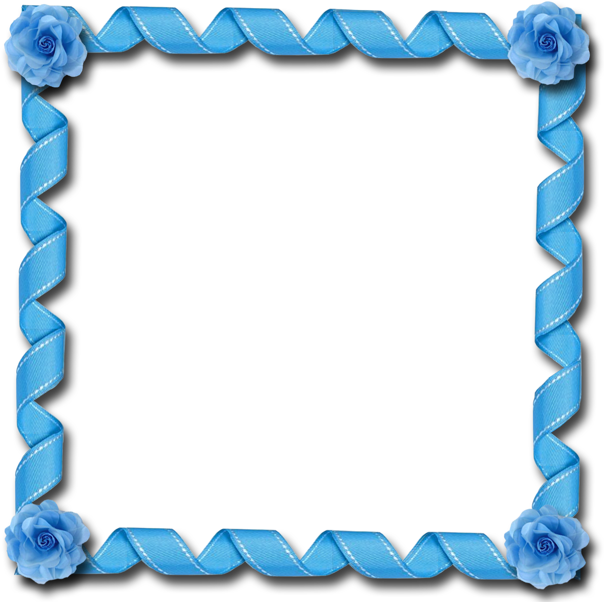Picture Frame Ribbon - Light Blue Flowers (1200x1200)