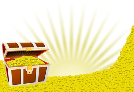 Buried Treasure Treasure Island Treasure Map - Treasure Chest Clipart Border (440x340)