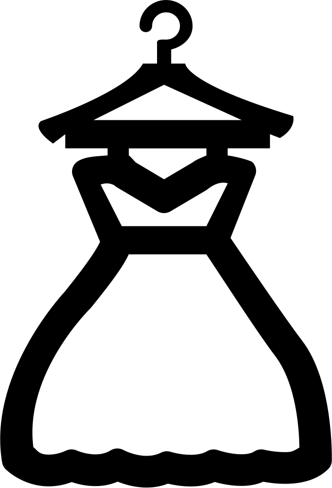 Png File - Dress On Hanger Png (668x981)