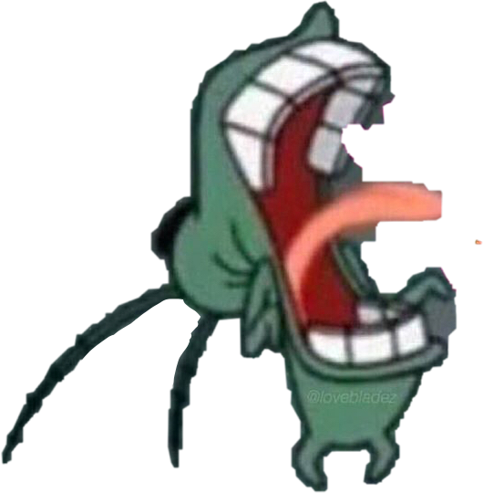 Plankton Spongebob Squarepants Freetoedit - Heart Meme Bob Esponja (530x540)