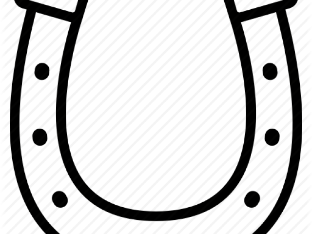 Luck Clipart Lucky Horseshoe - Black And White Clip Art Horse Shoe (640x480)