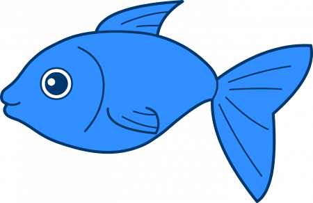 Fish In A Net Clipart - Fish Clipart Transparent Background (450x292)