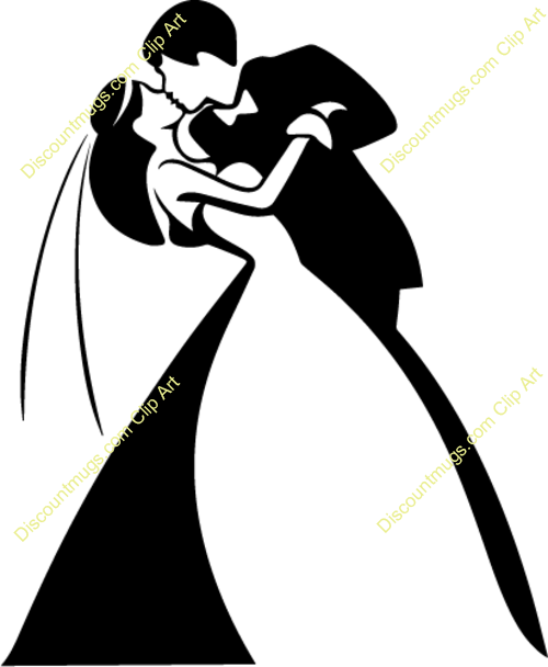 Marriage Couple Vector Clipart Newlywed Clip Art - Vectores De Recien Casados (500x608)