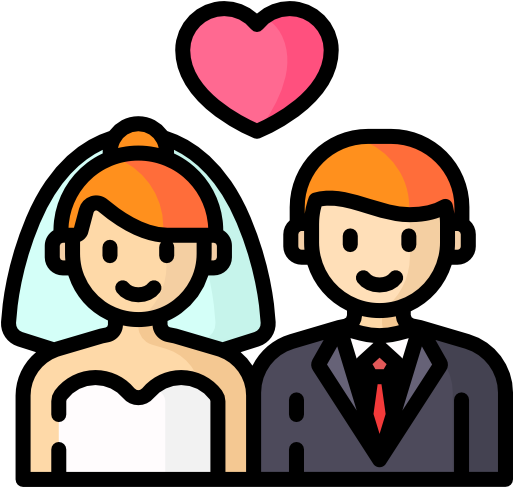 Wedding Couple Free Icon - Wedding (512x512)