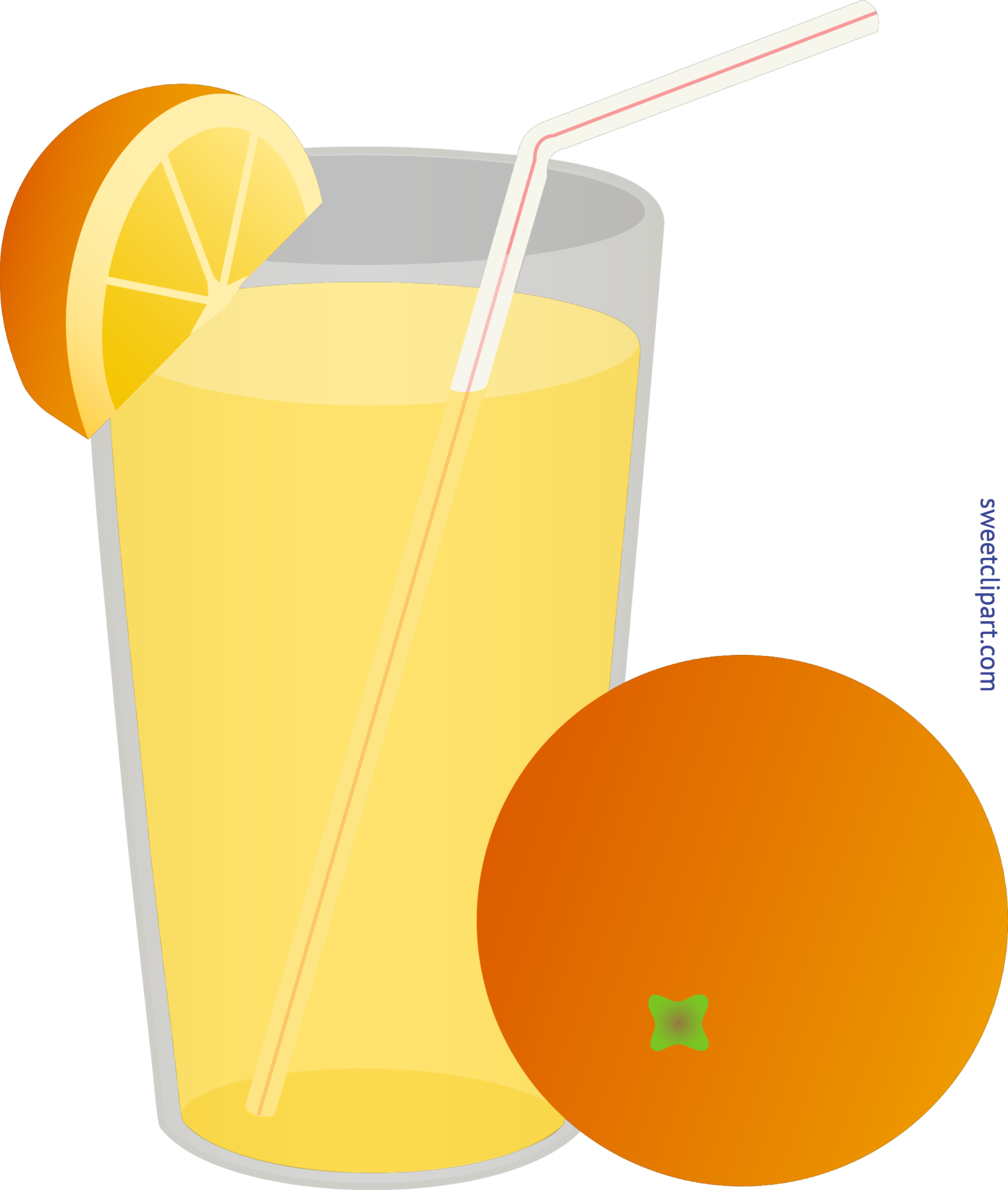 Svg Glass Orange Juice Whole Wedge Clip Art - Orange Juice Cartoon Transparent Background (4766x5628)