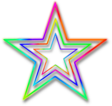 Neon Star - Neon Transparent (400x400)
