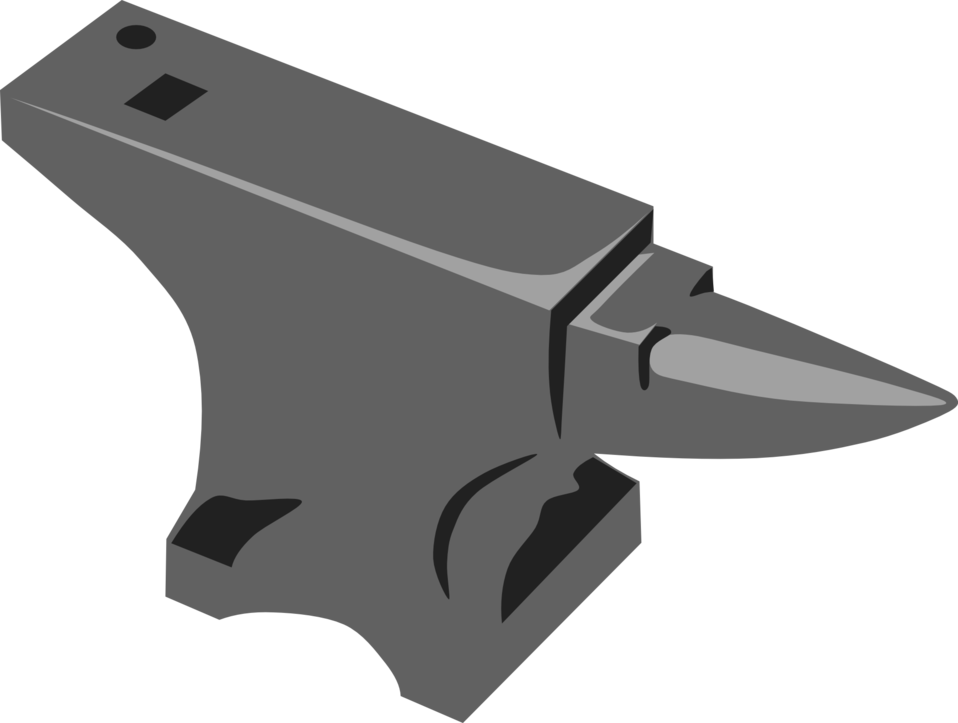 Blacksmith And Tools - Anvil Clipart (958x723)