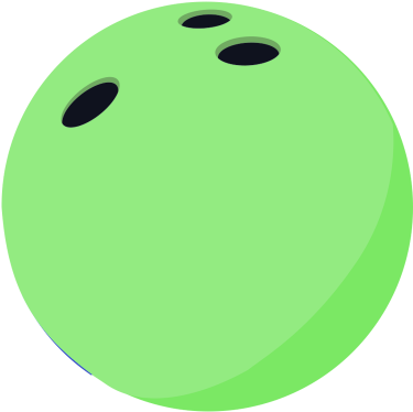 Neon Clipart Bowling Pin - Green Bowling Ball Clipart (480x480)