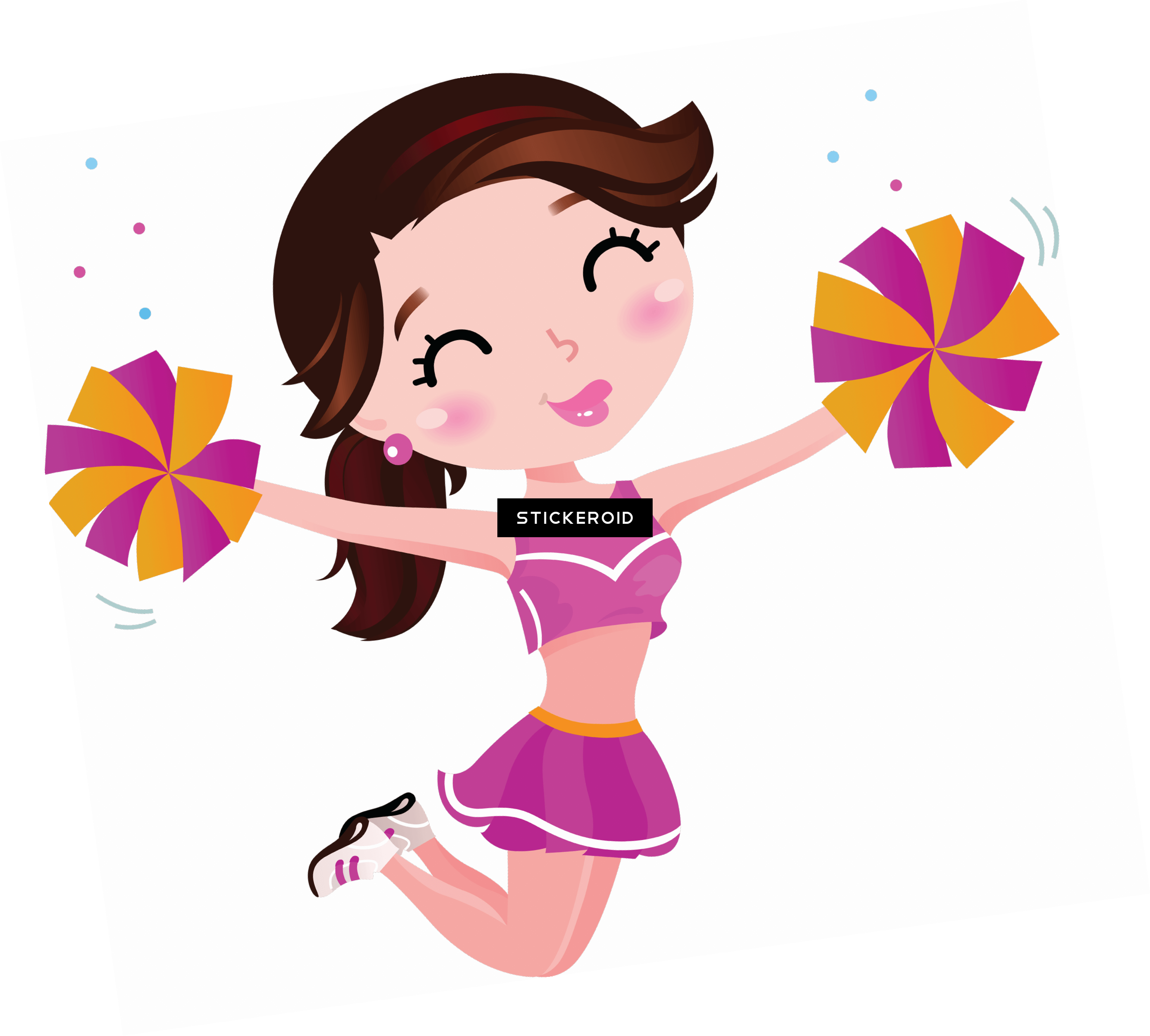 Cheerleader - Pom Pom Girl Clipart (2666x2401)