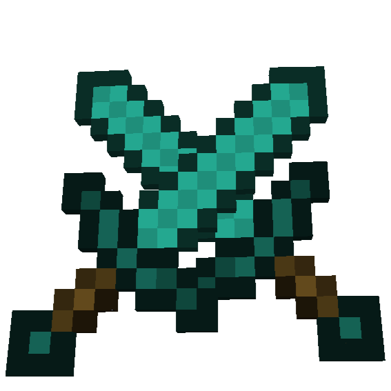 Minecraft Swords Crossed Png - Minecraft Diamond Sword Crossed (567x567)