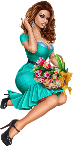 Tubes 3d Artist Alehandra Vanhek Girl Illustrations, - 3d Women Tubes (270x500)