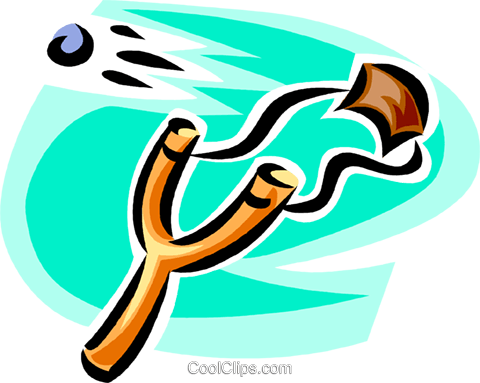 Slingshot Royalty Free Vector Clip Art Illustration - Slingshot Clipart (480x383)