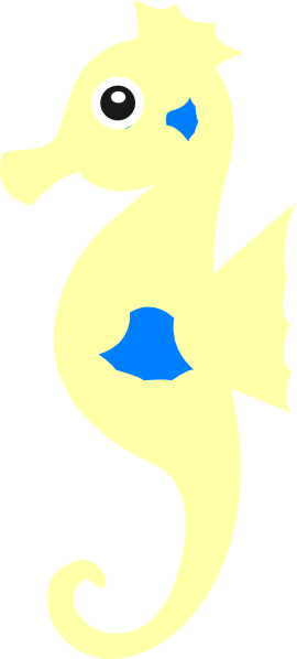 Sea Horse Clip Art At Clker Com Vector Clip Art Online - Cartoon (270x598)