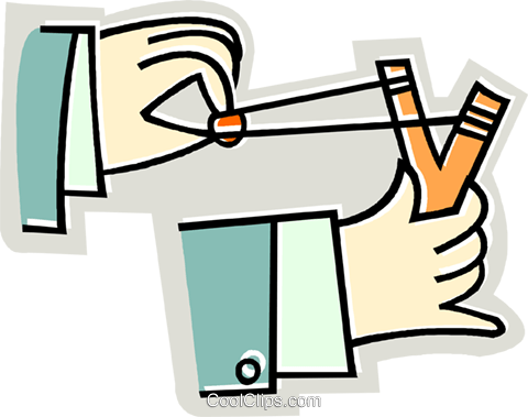 Slingshot Royalty Free Vector Clip Art Illustration - Illustration (480x379)