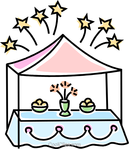 Party Supplies Royalty Free Vector Clip Art Illustration - Party Supplies Royalty Free Vector Clip Art Illustration (417x480)