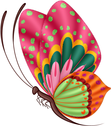 Butterfly 1 - Pink Butterfly Clip Art (419x462)