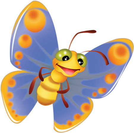 ‿✿⁀butterflies‿✿⁀ Butterfly Clip Art, Cute Butterfly, - Cartoon Butterfly Transparent Background (496x500)
