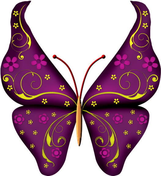 Butterfly Wings, Butterfly Clip Art, Butterfly Pictures, - Violet Butterfly Cartoons (600x600)