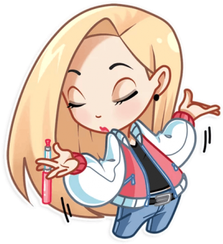 Стикер Девочка-вейпер - Girls Boys Sticker Png (360x360)