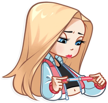 Стикер Девочка-вейпер - Vapor Girl Stickers (360x360)