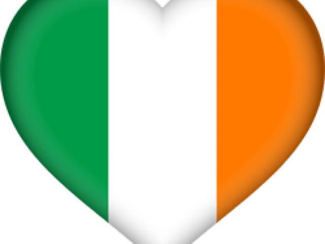 Irish Flag Clipart - Irish Flag In A Heart (640x480)
